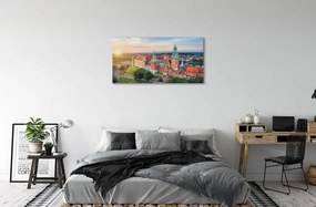Canvas képek Krakow vár panoráma napkeltekor 140x70 cm