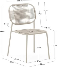 Bézs fém kerti szék Talaier – Kave Home