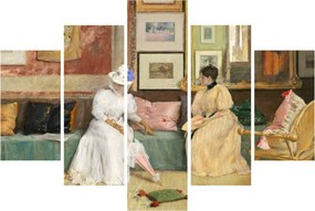 Kép - William Merritt Chase, A Friendly Call, reprodukciók (150x105 cm)