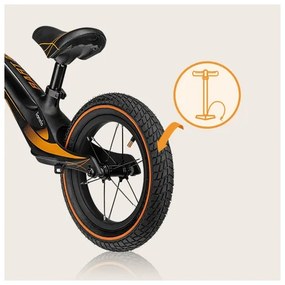 Lionelo - Tolós bicikli BART AIR fekete/narancs