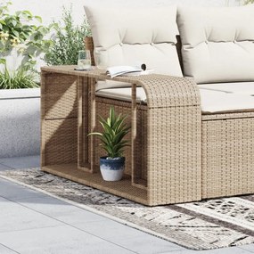 2 db bézs polyrattan tárolópolc