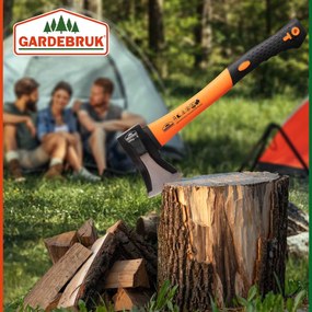 TOMS fejsze és hasító készlet, 2 db, fekete/narancs Gardebruk