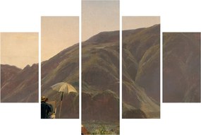 Kép - Jules Coignet, View of Bozen with a Painter, reprodukciók (150x105 cm)