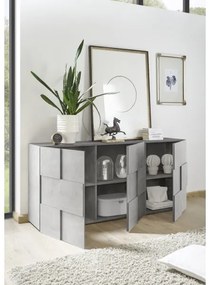 SERIAN betonszürke komód