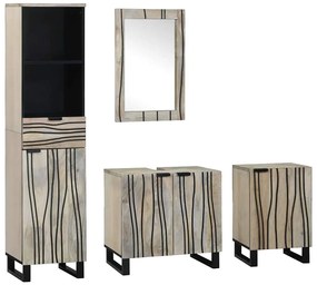 Fürdőszoba bútor szett fiókkal 4 pcs Dió barna 38 x 33 x 160 cm