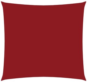 piros négyzet alakú oxford-szövet napvitorla 2,5 x 2,5 m