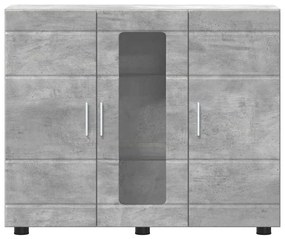 Széf polcokkal ajtóval Beton szürke 55.5 x 29 x 100 cm Faanyag