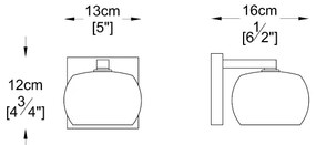 Zuma Line W0076-01A-B5FZ - Kristály fali lámpa CRYSTAL 1xG9/42W/230V