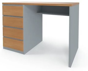 No brand  Irodai asztalok Viva baloldali fiókokkal, 110 x 76 x 60 cm, bükk/szürke%