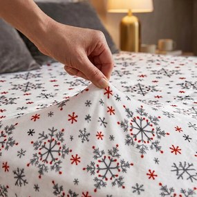 4Home Snowflakes mikroflanel lepedő, 160 x 200 cm