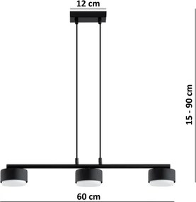 BRILAGI - LED csillár kábelen MONO 3xGX53/30W/230V fekete