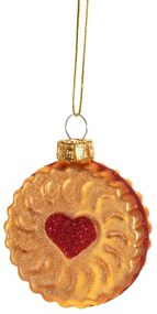 Üveg kézzel készített karácsonyfadísz ø 4 cm Jam Biscuit – Sass &amp; Belle