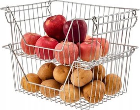2 Fém tárolókosár 2 db #g117