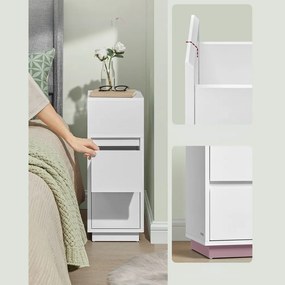 ROBIN éjjeliszekrény, 30x25x65cm, fehér Vasagle