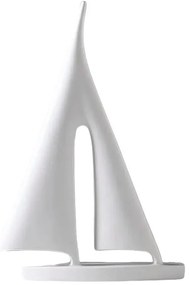 Asztali dísz, 21 cm, gyanta, fehér