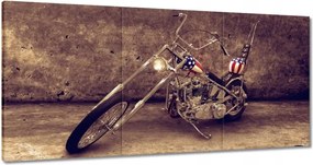 Vászonkép 180x90 Motorkerékpár szépia színben