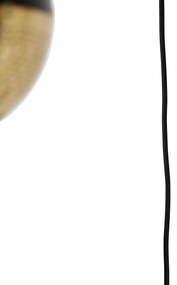 Ipari függőlámpa fekete rézzel 5-lámpás - Haicha