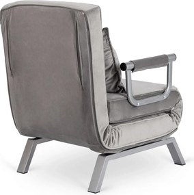 Dönthető fotel szürke bársony kárpittal – BART