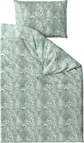 Krepp ágynemű WILD FLOWERS mentás Ágyneműhuzat mérete: 70 x 90 cm | 140 x 200 cm