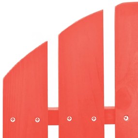 piros tömör fenyőfa kerti Adirondack hintaszék