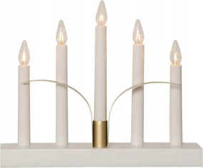 Elektromos gyertyatartó fehér asztal komód ablak nappali étkező Lilja XX