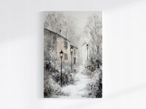 Våszonkép Canvas Tåjkép Våros Utca Sikåtor Tél Hó 40x60