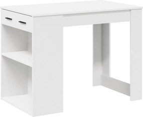 vidaXL íróasztal fiókkal és polccal fehér 102x62x77,5 cm gépelt fa