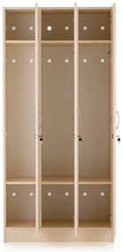 Visio fa szekrény - 3 rekeszes, 90 x 42 x 190 cm, juhar