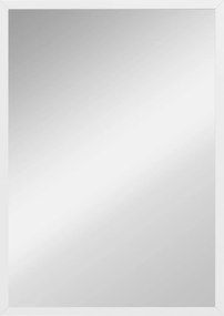 HOMCOM Téglalap alakú Tükör 50x70 cm Fürdőszobai Dekoratív Fali Tükör Nappaliba, Előszobába, Folyosóra Horizontálisan vagy Vertikálisan Fehér | Aosom