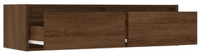 TV szekrény LED világítással barna tölgy 100X35,5x25 cm