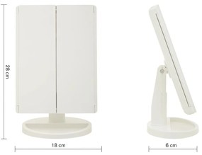 Kozmetikai tükör világítással 18x28 cm Cassini – Premier Housewares