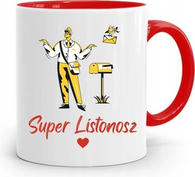 Piros Bögre Ajándék Postásnak Szuper nyomott mintával