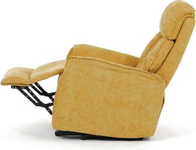 Sárga elektromos relaxfotel kábeles vezérléssel, szövet kárpitozással, TV-H9727 YEL2