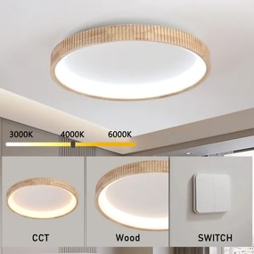 Brilagi - LED mennyezeti lámpatest FALCON WOOD MODERN LED/60W/230V átm. 80 cm, fa