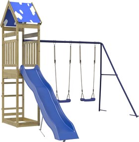 vidaXL impregnált fenyőfa kültéri játszószett