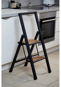 Stepladder II. fekete alumínium csúszásmentes összecsukható létra - Wenko