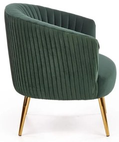 Crown fotel, sötétzöld / arany