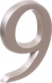 Számjegy Sárgaréz Szatén '' 9 '' 10 cm Ház Épület