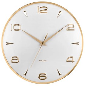 Karlsson 6017WH design falióra, fehér, átmérő: 40cm