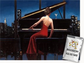 Fotótapéta Flizelina Város Este Koncert Zongora Nő 400x280 ragasztó