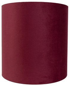 Bársony lámpaernyő piros 40/40/40 arany belsővel