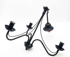Láncos csillár ANTON 3xE14/15W/230V fekete