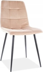 Mila Velvet kárpitozott szék BÉZS/fekete Sig