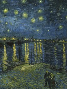 Festmény reprodukció Starry Night over the Rhone (Portrait Edition) - Vincent van Gogh, (30 x 40 cm)