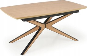 Összecsukható asztal téglalap alakú natúr konyha étkezőbe, nappaliba James X