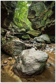 Poszterek 80x120 Sziklák Folyó Hegyek