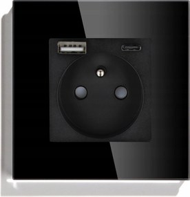 Konnektor Kontakt Töltő Usb A C Fekete Konnektor Kontakt 2.1 A 1F