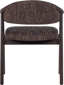 Sötétbarna kárpitozott karfás étkezőszék Tunar – WOOOD