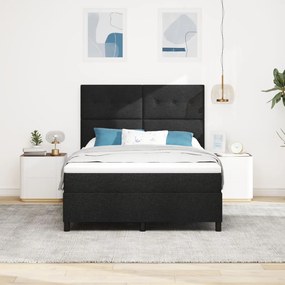Box Spring Ágy Matraccal Fekete 140x200 cm Szövet