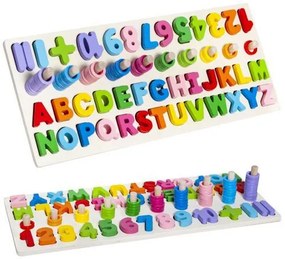 Wooden alphabet and numbers puzzle